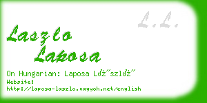 laszlo laposa business card